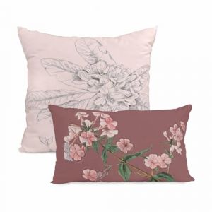 HappyFriday Lot de 2 Housses de Coussin Blooming Multicolore