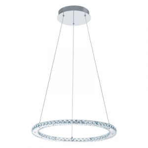 Image de Eglo Suspension VARRAZO LED Chrome, Aspect cristal, 1 lumière - Moderne - Intérieur - VARRAZO - Délai de livraison moyen: 3 à 6 jours ouvrés. Port gratuit France métropolitaine et Belgique dès 100 €.