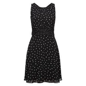 Image de Esprit Robe courte col rond sans manches à motifs Noir - Taille 36;38;40;42;44