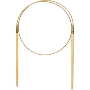Addi 61945 Aiguilles à Tricoter circulaires en Bambou, Beige, 60cm/4mm