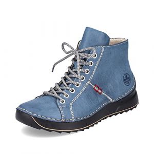 Rieker Femme Chaussures à Lacets 71510, Dame Chaussures de Sport lacées,à Lacets,Chaussure de Ville,Sneaker,Lacets,Bleu