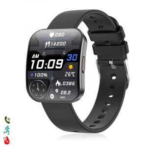 Dam Smartwatch qs08. &Eacute;cran incurv&eacute; amoled de 1,85 pouces, appel bluetooth.