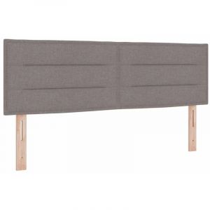 VidaXL T&ecirc;te de lit Autre avec t&ecirc;te de lit Taupe 160 cm tissu