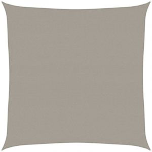 VidaXL Voile d'ombrage 160 g/m&sup2; carr&eacute; gris clair 4,5x4,5 m PEHD
