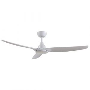 Fanelite - Ventilateur de plafond 132 cm blanc FANDC52LN - Moteur DC 18W - LED 20W dimmable 3 couleurs - 3 pales - Télécommande - Silencieux
