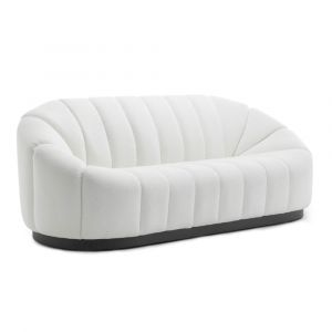 Oviala Canapé 3 places en tissu écru