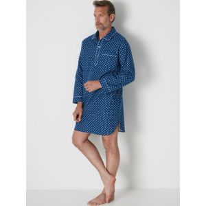 Liquette en flanelle pur coton - Couleur 2XL, 3XL, 4XL, L, M, S, XL - Taille Bleu