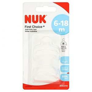 Nuk Tetines en Silicone - Lot de 2 - 6-18m - Moyen trou