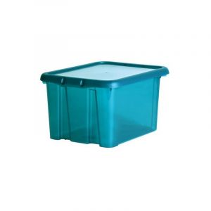 Eda Plastiques Boite de rangement Funny box 4 l bleu canard acidulé