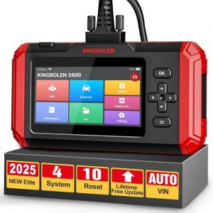 KINGBOLEN S600 Valise Diagnostic Auto pour Moteur/ABS/SRS/Bo&icirc;te de Vitesses, Outil de Diagnostic OBD2 du 4 Syst&egrave;me avec 10 Services