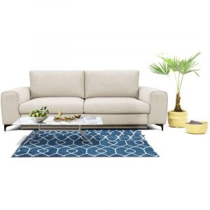 Canapé Tissu Droit Beige Fiesole 3 Places Beige