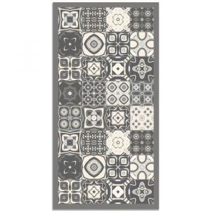 Image de Tapis vinyle carreaux ciments gris 140x200cm