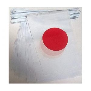 AZ FLAG - Guirlande Drapeau Japon - 6 Mètres avec 20 Fanions Japonais De 21x14 cm - Petits Drapeaux 100% Polyester - 60g