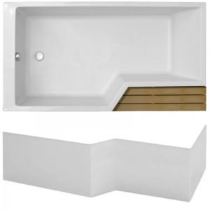 Jacob Delafon Pack baignoire bain douche 180 x 90 Neo version gauche + tablier