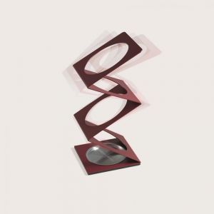Porte parapluie MOLLA structure acier peint marsala vasque inox
