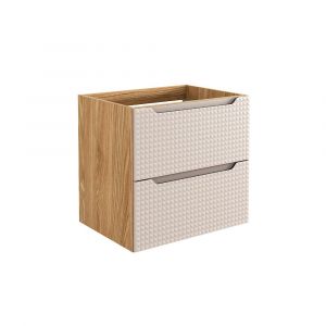 Meuble sous-vasque 60cm Mallory Beige et bois