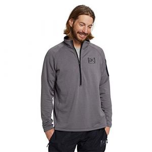 Burton Snowboard Ak Helium Grid Half-Zip Pull polaire gris