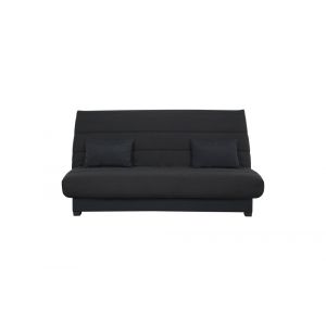 Relaxima Banquette convertible Clic clac 2 places rangement intégré pearl noir