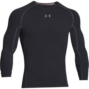 Image de Under Armour Armour Hg T-Shirt manches longues de compression Homme Noir/Acier FR : XXL (Taille Fabricant : XXL)