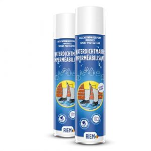 Riem Imperméabilisant 2x400 ml - Tissus - Cuir Naturel et Synthétique - Vêtements - Chaussures - Sacs - Tentes - Bâches et Textiles Extérieurs - Canapé et Mobilier - Protection contre les Taches