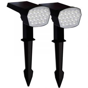 Arum Lighting 2 Spots piquet solaire Blanc chaud ou Blanc froid 400 Lumens