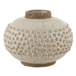Prix Vase Design Bord u 34cm Blanc & Gris