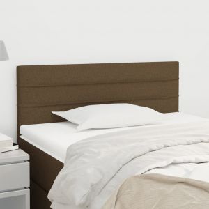 VidaXL Tête de lit Marron Foncé 90x5x78/88 cm Tissu