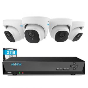 Image de Reolink Kit Vid&eacute;o Surveillance avec 8MP 4X D&ocirc;me Cam&eacute;ra IP PoE et 8CH 2To NVR, D&eacute;tection Personne/V&eacute;hicule, Vision Nocturne 30m avec Audio
