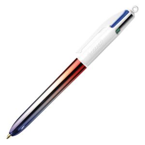 Bic 1 Stylo 4 Couleurs Tricolors Gradient - Encre : 4 Couleurs Classiques - Taille écriture Moyenne