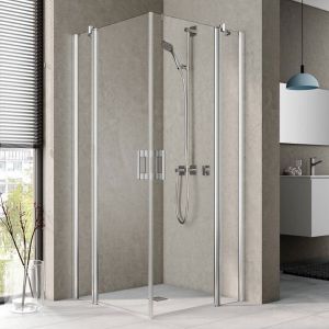 Kermi Pega Porte battante, avec élément fixe, pour accès d'angle, PEEPL09020VAK, PEEPL