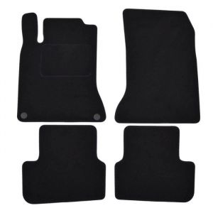 Tapis de Sol Noir Velours - J&J AUTOMOTIVE - Mercedes GLA X156 - Sur Mesure - Antidérapant - Imperméable