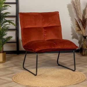 Image de Malaga fauteuil industriel cuivre velours