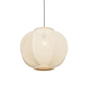 Qazqa Rob - Suspension - 1 lumière - ø 48 cm - Blanc - Oriental - éclairage intérieur - Salon i Chambre i Cuisine i Salle à manger - Blanc