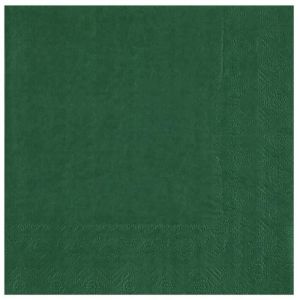 Santex 25 Serviettes de table en papier vert sapin 16.5 x 16.5 cm REF/8083 (18 gr/m²)