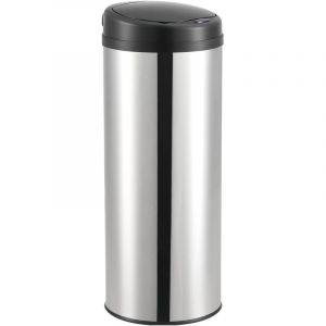 Poubelle &agrave; Capteur Acier Inox 47 Litres Argent&eacute;