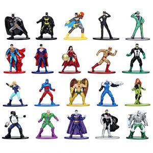 Jada Lot de 20 Mini Figurines de Personnages DC de l'Ola 4, réalisées en métal moulé sous Pression, 4 cm, 100 % sous Licence Officielle, Collection pour Enfants de 8 Ans et Adultes