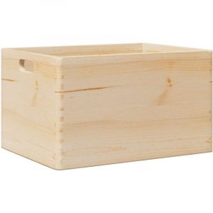 VidaXL Boîte en bois avec poignées 40x30x23 cm bois de pin massif