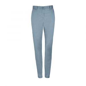Sol's Pantalon Stretch En Satin Femme Jared Bleu fonce cremeux 02918 - Taille 040
