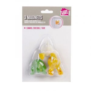 Image de Lot de 3 Magnets "Derrière d'Animaux" 5cm Multicolore Prix