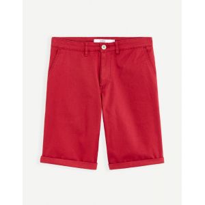 Celio Bermuda poches chino en coton stretch Rouge - Taille 36