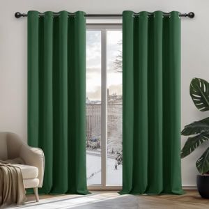 Deconovo - Rideaux Occultants Isolant Thermique Anti Froid, Rideaux pour Salon et Chambre, Design Moderne à Oeillets, 135x240 cm (Largeur x Hauteur),