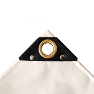 Bâche de protection bâche PVC 650 g/m² 3 x 4m (12m²) bâche étanche blanche