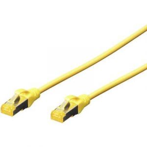 Digitus Câble de raccordement réseau RJ45 Professional CAT 6A S/FTP 3 m jaune sans halogène, torsadé par paire