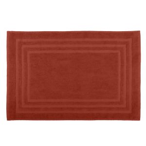 Homemaison Tapis de bain en coton bio coton terracotta 70x45