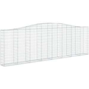 VidaXL Paniers à gabions arqués 15 pcs 400x30x120/140 cm Fer galvanisé