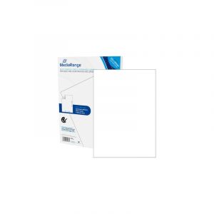 MediaRange Étiquettes A4 - Multi-usages - Adhésif permanent - 50 étiquettes - Blanc