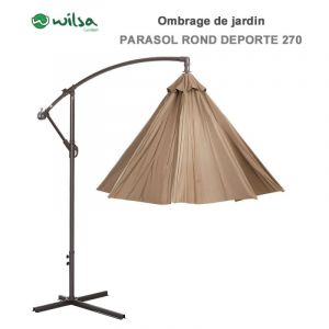 Wilsa Garden Parasol rond déporté 270 cm