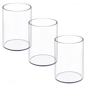 NiOffice Lot de 3 organiseurs de bureau élégants en acrylique transparent pour stylos et crayons de maquillage, parfaits pour la maison, l'école et le bureau