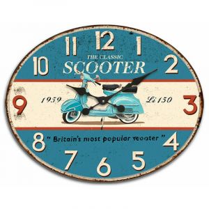 Signes Grimalt Mur Corloge Adorno Scooter Wall Watches Blue 1x49x39cm 27018