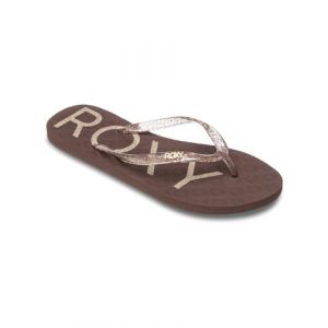 Roxy Tongs Viva Sparkle marron terre femme - 42